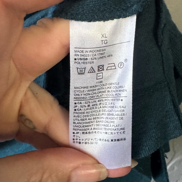 Banana Republic Linen Blend Camp Collar Shirt XL - Picture 4 of 6